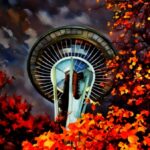 Seattle - Space Needle - Fall Night